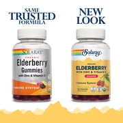 Solaray Organic Elderberry Gummies w/ Zinc & Vitamin C | Healthy Immune System Support | Gluten Free | 30 Serv, 60 Ct