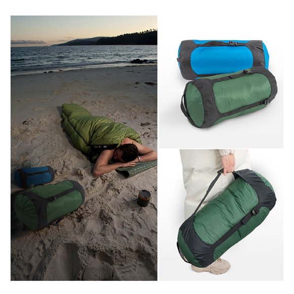 Drawstring Compression Bag Travel Stuff Sack Storage Bags Space Saving Camping Hiking Backpacking Mountaineering Dark Blue/L