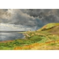 thumbnail image 2 of Carl Frederik Aagaard 14x11 Gold Ornate Wood Frame and Double Matted Museum Art Print Titled - Low -Down Showers on the Danish Coast (1894), 2 of 4