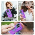 thumbnail image 6 of Dteck for iPhone 15 Pro Case with Screen Protector (2 Packs), Military Grade Drop Protection Shockproof Protective Phone Case with Rotating Ring Stand for iPhone 15 Pro,Purple+Mint, 6 of 6