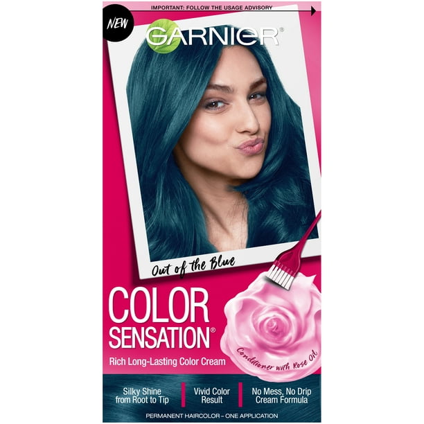 Garnier Color Sensation Hair Color Cream,  Out Of The Blue Soft Teal  Blue 