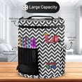 thumbnail image 6 of MOMOTOYS Compact Crochet Yarn Organizer & Storage Bag for Yarn & Crochet Hooks, Zigzag Gray, 6 of 8
