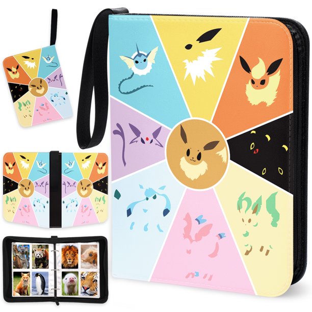 4Pocket Trading Card Binder, Kaqulec Collectible Card Book Holder with