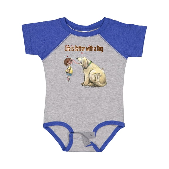 Inktastic Life is Better with a Dog Boys or Girls Baby Bodysuit