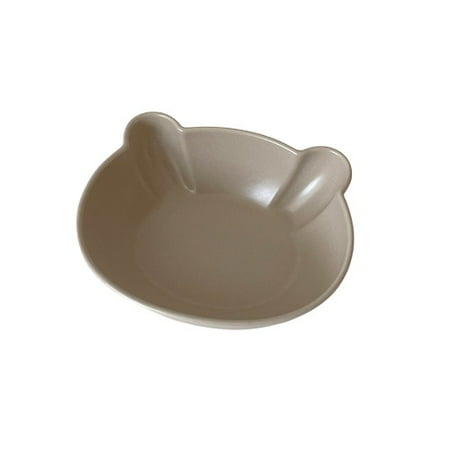 

Kawaii Bear Bowl Cute Ceramic Bowl and Plate Dessert Bowl Camel Color