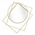 thumbnail image 3 of Geometric Overlaps Gold Finish Wall Mirror, 3 of 9