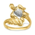 thumbnail image 6 of 14K W/ Rhodium Turtle Ring R843, 6 of 7