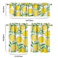 thumbnail image 6 of Kitchen Curtains 36 Inch Short - 3 Panel Set Lemon Print, Rod Pocket Window Curtains 100% Polyester, Cute Fruit Valance for Farmhouse, Cafe, Living Room, Bedroom, Easy Wash, 6 of 6