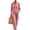Pink, variant on Szluipve Women Velvet 2 Piece Outfits Stand Collar Henley Button Long Sleeve Top & Elastic Waist Wide Leg Pants Casual Loungewear Matching Set Beige 2XL