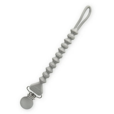 Carter's Child of Mine Baby Unisex Silicone Pacifier Clip, Grey