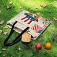 thumbnail image 6 of Patriotic Kittens Floral Fabric Design Waterproof Picnic Blanket with Foldable Zipper, Suitable for Outdoor Use, Suitable for Travel, Camping, Beaches, Parks, Grasslands, Picnic Blanket Accessories, 6 of 8
