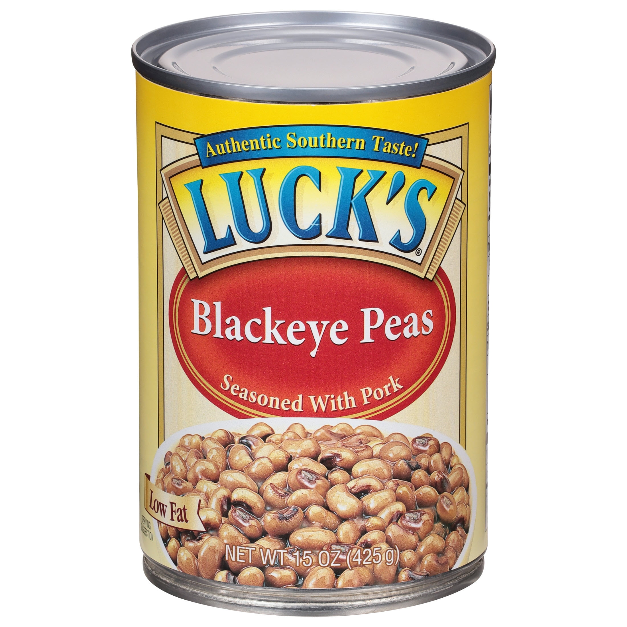 (8 pack) Luck's Blackeye Peas, Seasoned with Pork, 15oz Can