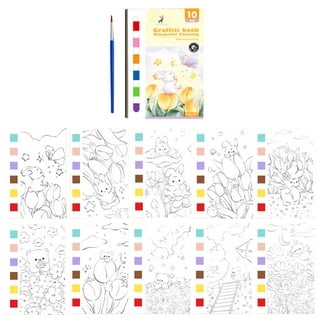  Watercolor Coloring Books for Kids Ages 4-8,Pocket