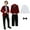 Wine, variant on 4 Piece Boys Tuxedo Wedding Formal Suit Set Toddler Formal Suits Set,Formal Jacket,Pants,Shirt,Bow Tie