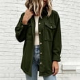 thumbnail image 7 of GUACER Women's Corduroy Shirt Jackets Oversized Collared Long Sleeve Button Down Tops with Pockets, 7 of 7