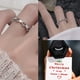 thumbnail image 4 of Feliz Navidad Anillo Regalo Hueco Anillo en Forma de Corazón Luz Circón Anillo Abierto Personalidad Tendencia Señoras Anillo, 4 of 7