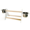thumbnail image 2 of SPRING PARK Parrot Playstand Bird Playground Wood Gym Stand Feeder Cup Toy Set, 2 of 7