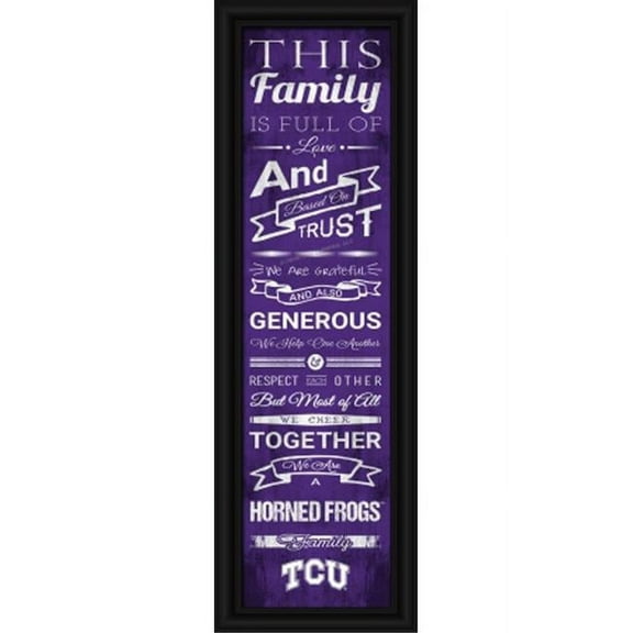TCU Horned Frogs Print 8x24 Family Cheer Style - Prints Charming