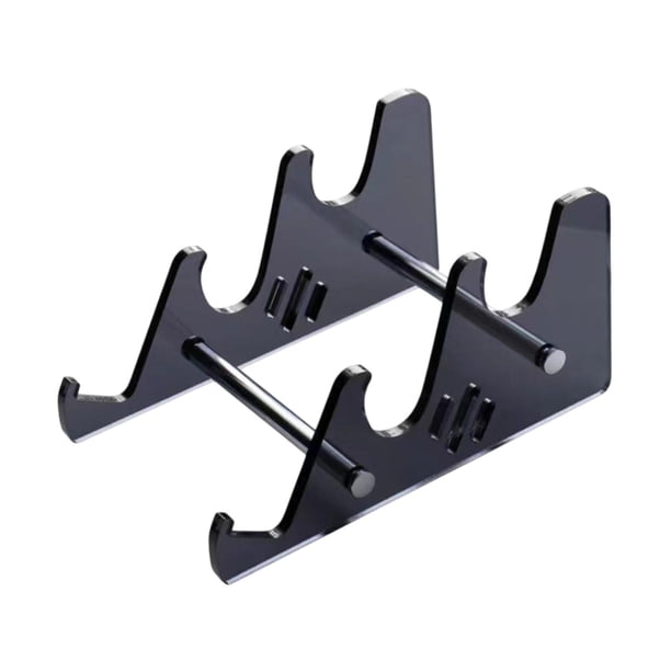 Soporte de exhibición de teclado Soporte de teclado mecánico para juegos Estante de almacenamiento para mesa 3 niveles color negro