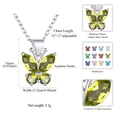 thumbnail image 5 of FindChic Birthstone Necklaces for Women, Dainty Butterfly Pendant Necklace Synthetic Peridot Necklace Birthday Anniversary Jewelry Gifts for Mother Wife Grandma, 5 of 8
