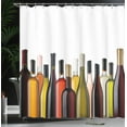thumbnail image 3 of Ambesonne Burgundy Shower Curtain, Drinking Art Wine Bottles, 69"Wx70"L, Fawn Yellow Green and Mustard, 3 of 4