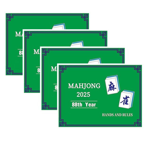 Reglas Estándar Oficiales Tarjetas Mahjong 4pc 2025 Mah Jongg Y Estándares () Verde