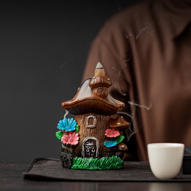 Xihbxyly Venta de Liquidación Adornos Pequeños para El Hogar, Artesanías de Resina, Castillo, Reflujo, Incienso, Pez, Detalles Exquisitos para Crear Una Casa de Ensueño, Adecuada para Sala de Estar,