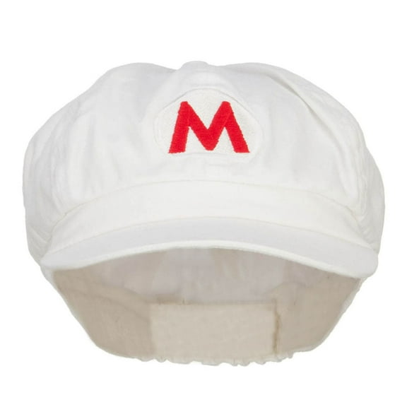 Big Size Fire Mario Luigi Embroidered Newsboy - Red XL-2XL