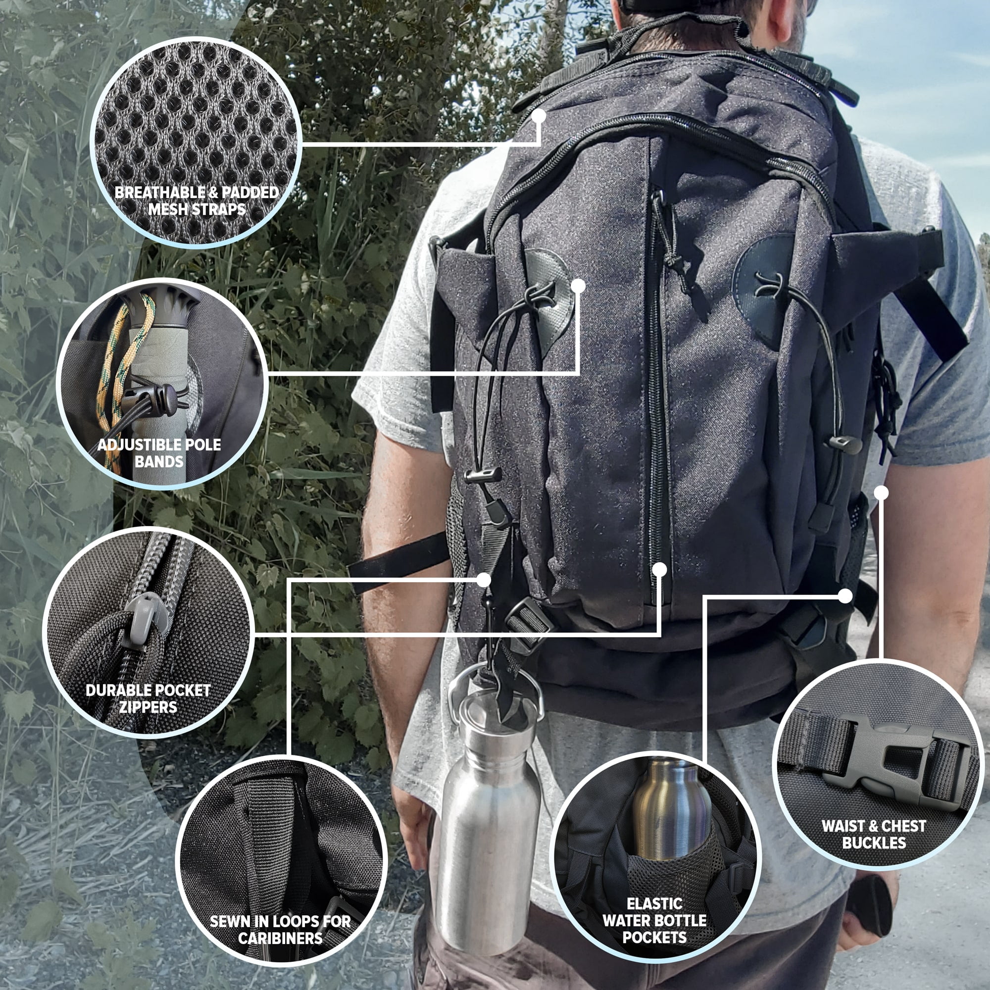 Sirius Survival 15-in-1 5-Person 72-Hour Emergency Preparedness Kit, Black