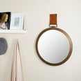 thumbnail image 2 of SAFAVIEH 18" Round Time Out Hanging Wall Mirror, Warm Amber, 2 of 5