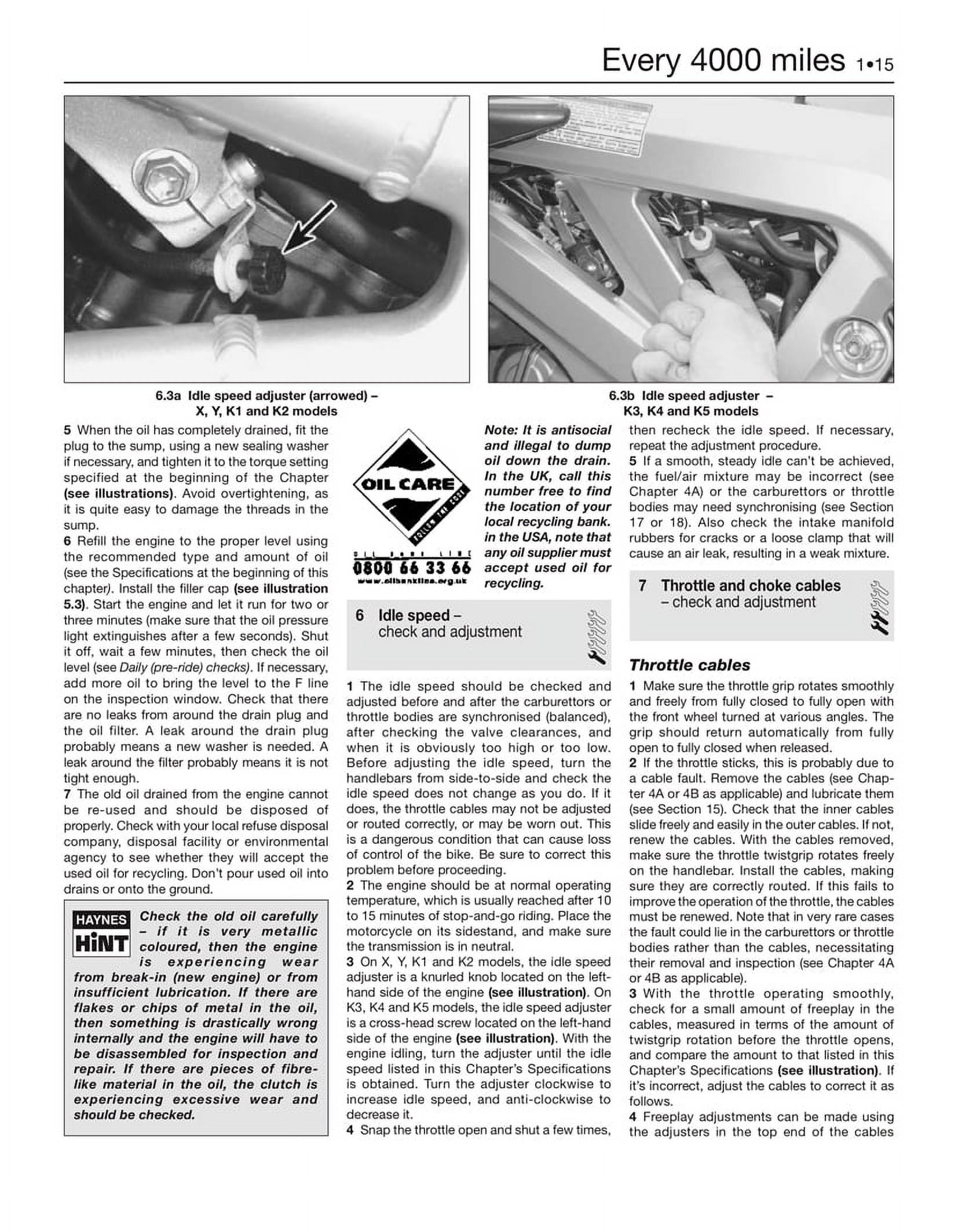 Suzuki SV650, SV650S, SV650SA & SV650A (99-08) Haynes Repair Manual ^