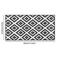 thumbnail image 2 of Outdoor Plastic Straw Rug 2 Pcs Outdoor Rug Waterproof Black and White Rugs for Bedroom Outdoor Mat for Porch Backyard Balcony Picnic 32x20 Inch + 24x16 Inch, 2 of 7