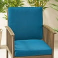 thumbnail image 2 of GDF Studio Eydan Outdoor Water Resistant Fabric Club Chair Cushions, Dark Teal, 2 of 8