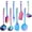 Colorful, variant on Stainless Steel Kitchen Utensil Set -8 Cooking Utensils, Colorful Titanium Plated Set Kitchen Tools Gadgets Cake Shovels/Plain Spatula,  Masher, Spoon, Slotted Spoon-Rainbow Color