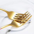 thumbnail image 2 of 5-Piece Stainless Steel Fruit Fork Set for Desserts, Tea, Cakes - Modern Design for Parties, Events, Weddings, 2 of 5