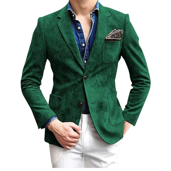 Pisexur Mens Suit Jacket Men Casual Button Solid Long Sleeve Pockets Turn Down Collar Outwear Coat Mens Blazer Jacket Blazer for Men Sports Coat for Men