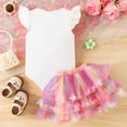 thumbnail image 4 of VNKIDY Cute Baby Girl Outfits Sets Cartoon Print Tops And Skirt Matching Clothes Sets Soft Comfortable Toddler Outfits Sets Classic, 4 of 7