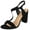 Black, variant on Delicious Shoes Women Ankle Strap Block High Heel Sandals Open Peep Toe T-Strap REGENT-S White 6