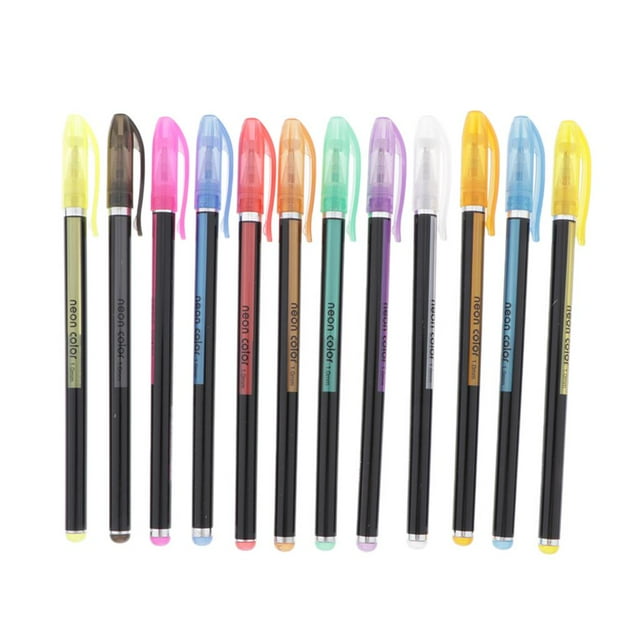 Bolígrafos de gel con purpurina Zulema 12 colores