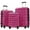Fuchsia Pink Leopard, variant on MAYEERTY 3-Piece Leopard PC Luggage Set with TSA Lock for Travel, 20"+24"+28" Lightweight & Hardshell Suitcases