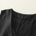 thumbnail image 4 of Womens Cotton Linen Vests, Summer Tops for Women Casual Vintage Solid Color Button Down V Neck Tank Tops Coats M-2XL, 4 of 7