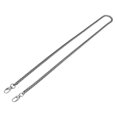 thumbnail image 2 of 8 Pcs 1.2m Aluminum Curb Chain Rustproof Twisted Links Oval Buckle Bag Chain For DIY Jewelry Making Silver Black, 2 of 14