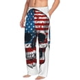 thumbnail image 6 of Susaid American Flag Skull Print Mens Pajama Pants Set Sleep & Lounge Pants, PJ Bottoms with Pockets and Button Fly-XX-Large, 6 of 6