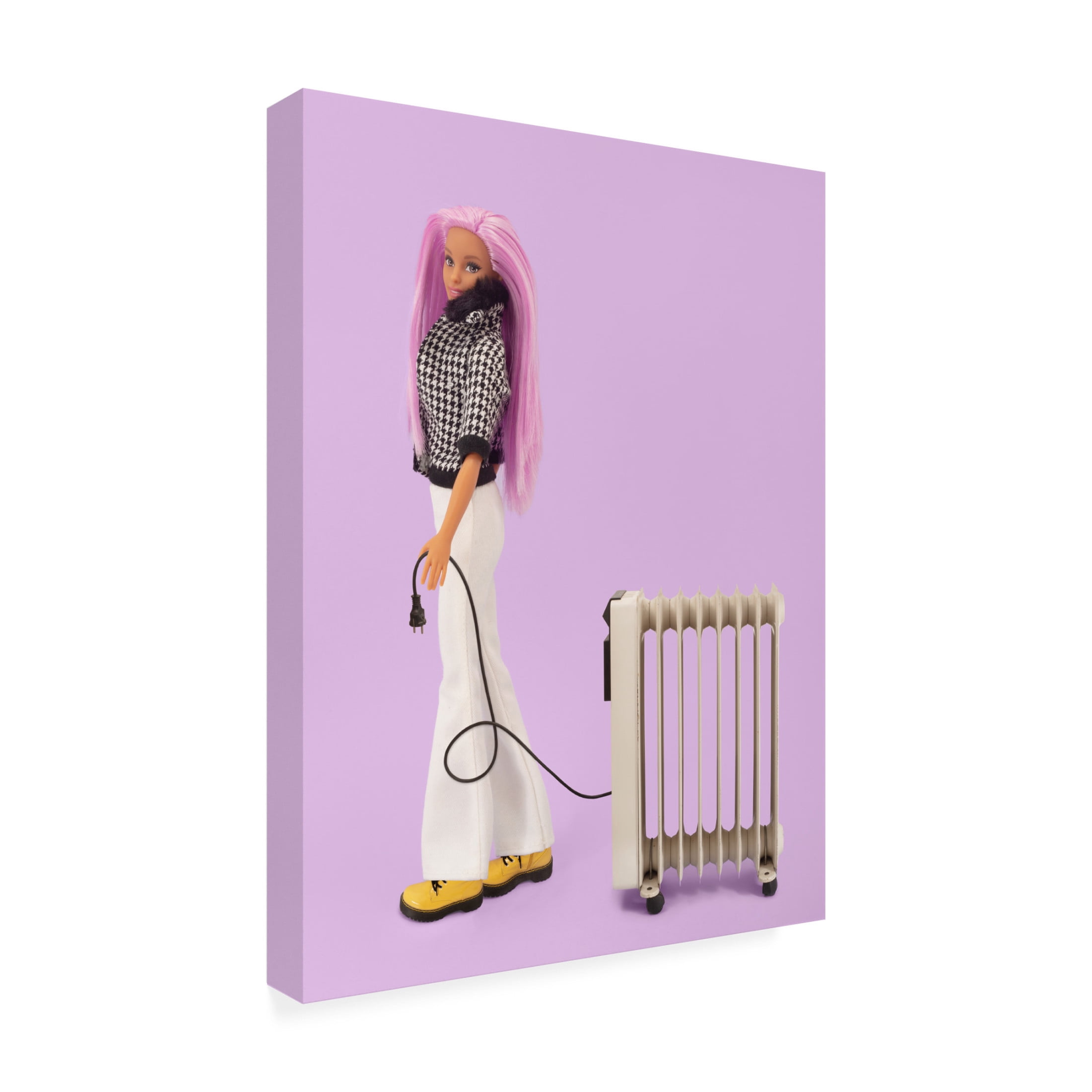 Canvas Wall Art - Julia Ramiro 'Winter Hot Dog' Wall Art for Living Room, Bedroom, or Office D?cor by Trademark Fine Art - 24 x 32 Inches