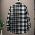 thumbnail image 4 of FAFWYP Mens Button Down Shirts Long Sleeve Casual Plaid Flannel Shirt Plaid Shacket Jacket with Pockets, 4 of 6