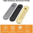 thumbnail image 4 of Juego de 2 tiradores ovalados para puertas correderas autoadhesivos de aluminio gris mate sin perforación para puertas correderas vitrinas 148mm gris Sincero Electrónica, 4 of 4