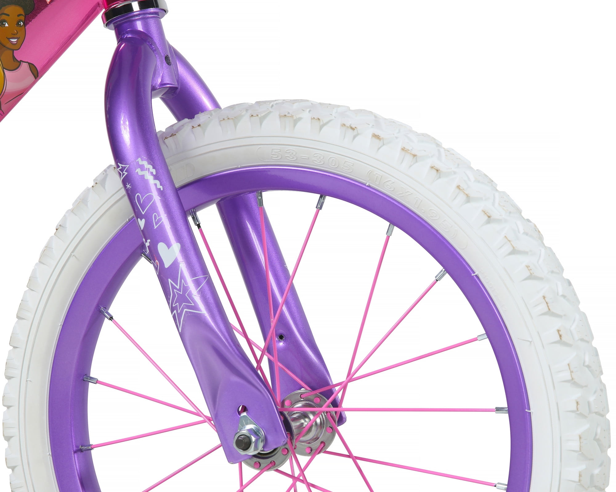 Dynacraft Barbie Girls 16" BMX Bike, For Ages 5-7 Years, Pink