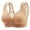 Khaki, variant on Bras for Women No Underwire Front Closure Wireless Snap Closing Bra Gathered Breathable Daily Bras