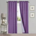 thumbnail image 3 of Gorgeous Home Linen Purple 1 Panel Solid Lined Backing Window Curtain Drape Rod Pocket Matte 35"Wide x 84"Long, 3 of 6