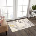 thumbnail image 5 of Bath Rug Runner 20x59 inch Beige Marble Velvet Bath Mat Non-Slip Modern Long Bathroom Rug Soft Luxury Microfiber Machine-Washable Floor Rug Carpet for Tub Shower, 5 of 6